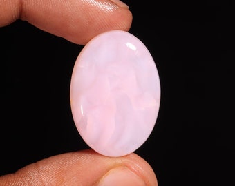 Excellent Top Quality Natural Pink Opal Oval Shape Cabochon Loose Gemstone For Making Jewelry 22.20 Ct 29X20X6 MM AL-691