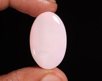 Stunning Top Quality Natural Pink Opal Oval Shape Cabochon Loose Gemstone For Making Jewelry 19.45 Ct 31X19X5 MM AL-702