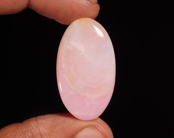 Incredible Top Quality Natural Pink Opal Oval Shape Cabochon Loose Gemstone For Making Jewelry 23.80 Ct 36X20X5 MM AL-698