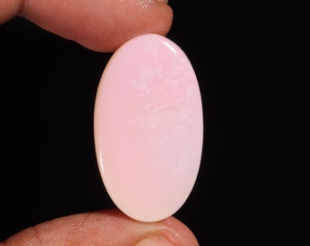 Gorgeous Top Quality Natural Pink Opal Oval Shape Cabochon Loose Gemstone For Making Jewelry 20.75 Ct 31X18X5 MM AL-696