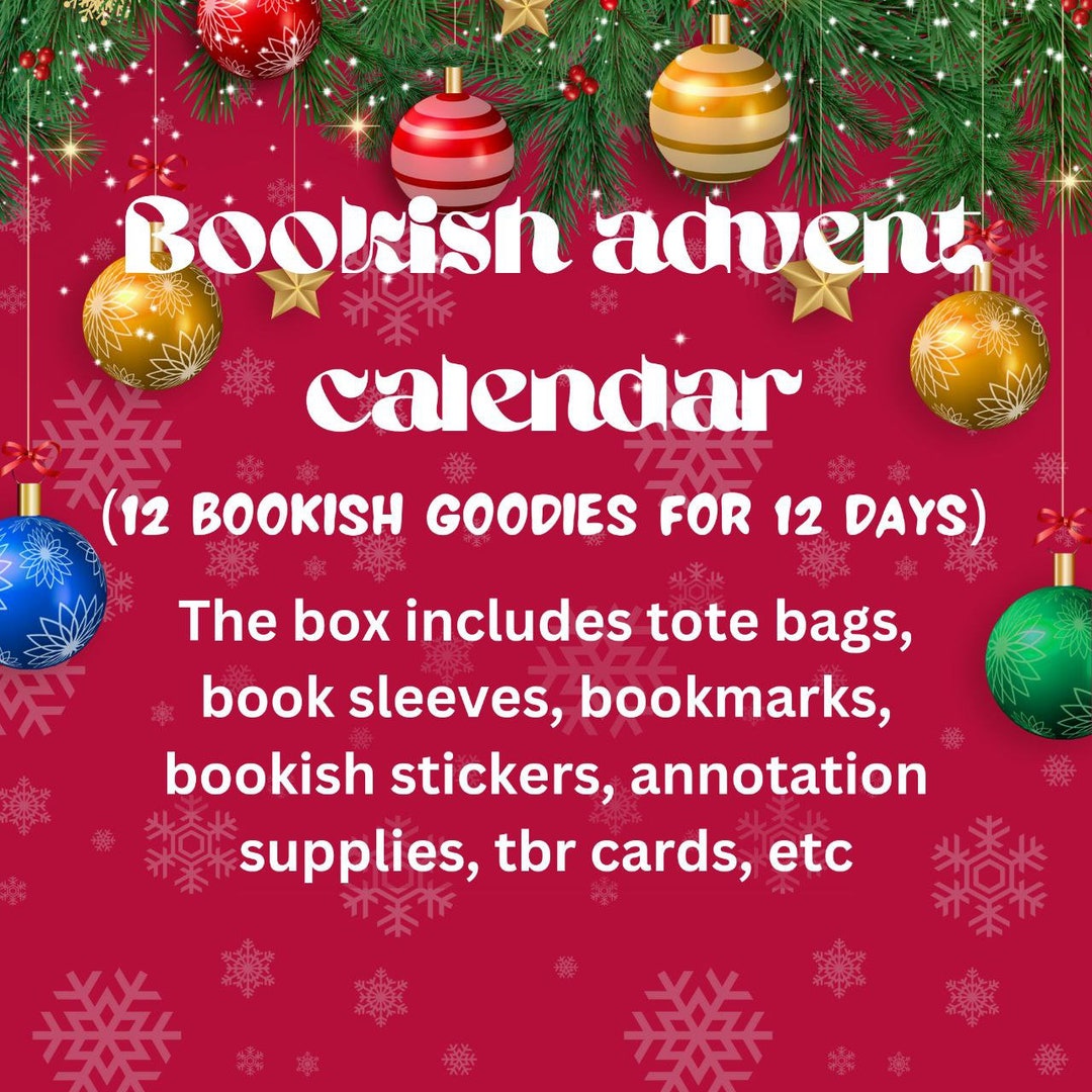 Bookish Advent Calendar Box,12 Days Advent Calender,christmas Gift