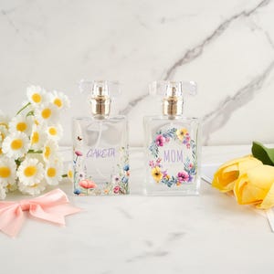 Personalized Engraved Perfume Bottle, Wedding Gifts for Mom Groom, Bride, Best Man and Bridesmaid, Engraved Wedding Logo,Wedding Logo Design