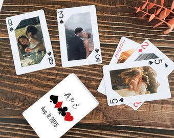 Custom Deck of Photo Playing Cards Deck, Unique Photo Album Alternative, Gift for Family, Couples, and Friends, Christmas Poker Game Cards