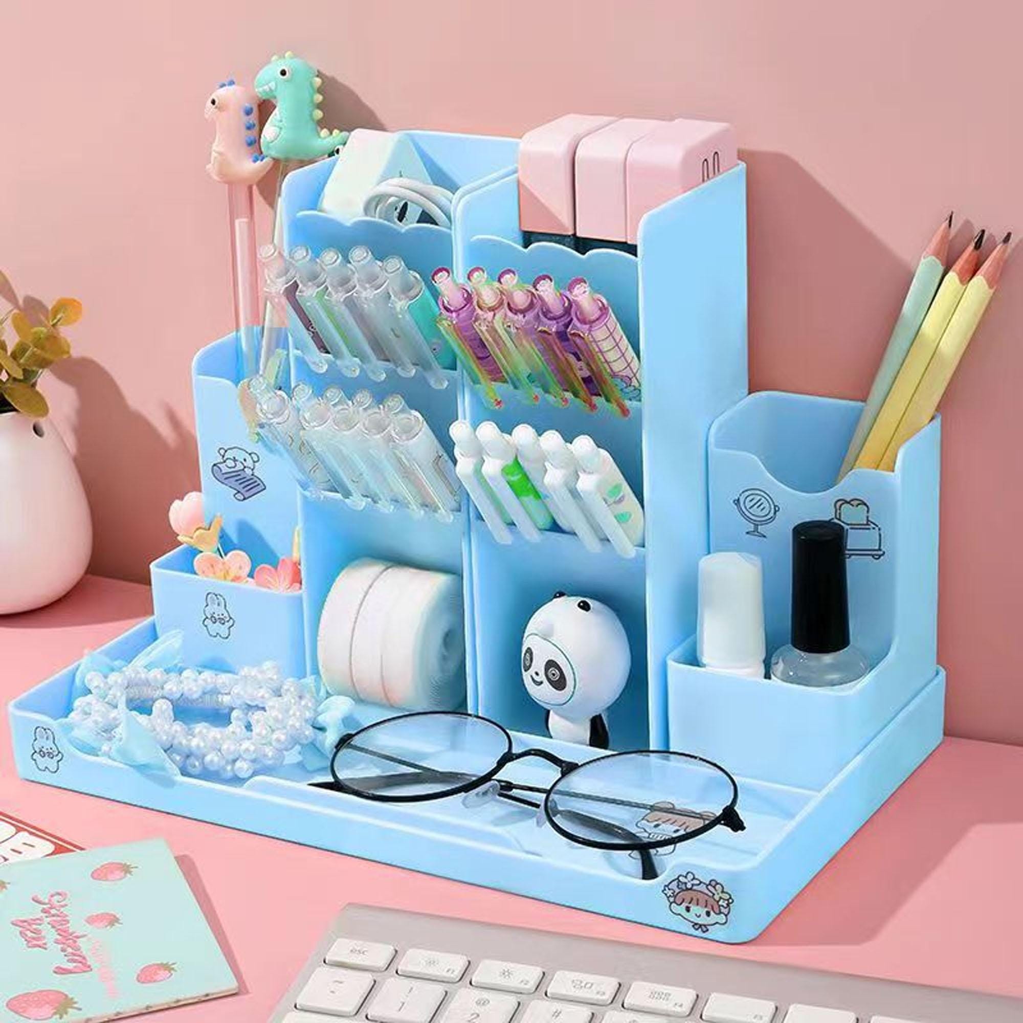 Desktop Storage Box With Multi-compartments Storage, Desktop Office ...