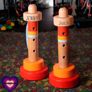 Personalized Baby Birthday Gift Wooden Music Set, Montessori Baby Instruments, Educational & Fun Wooden Toy, Trumpet Harmonica, Music Toys