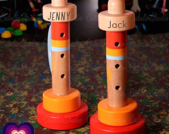 Gepersonaliseerde houten muziekset verjaardagscadeau baby, montessori-baby-instrumenten, educatief en leuk houten speelgoed, trompetharmonica, muziekspeelgoed