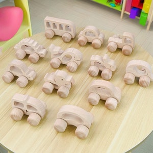 9 Styles of Wooden Cars,Personalized Name Wooden Car Toys,Birthday Gifts For Toddlers,Nursery Decoration,Baby Boy Gift,Customized Wooden Car