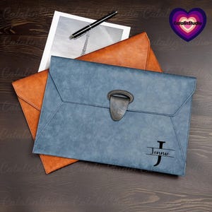 Personalized A4 Leather File Bag, A4 Portfolio for Men, Custom Portfolio with Name, Padfolio & Name Logo, A4 Document Bag,Best Business Gift