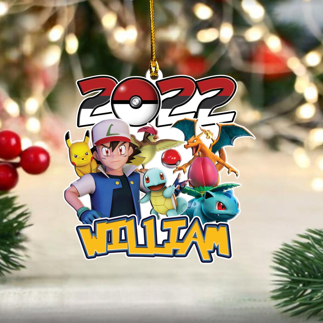 Pokemon Christmas Ornament Pokemon Custom Ornament Christmas Etsy