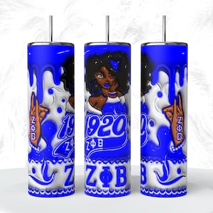 3D Fraternty Sororty Tumbler Wrap png, 3D Aufgeblasene Sororty Group Tumbler Design, Zeta Phi B Sorority Fraternty Tumbler Wrap Aka, 20oz 300Dpi
