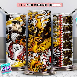 3D inflated Baseball Tumbler Wrap | American Baseball Tumbler wrap Design | Baseball Tumbler Wrap | Baseball Tumbler Digital | 20oz 300 Dpi