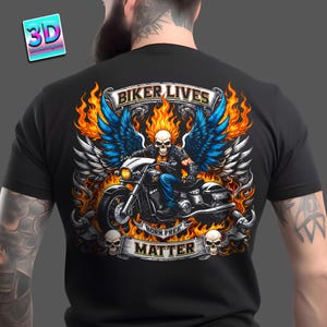 Biker Shirt Png, Biker Lives Matter Sublimation Png, Hell Rider Png, conception numérique de vélo enflammé, Ride Skull png, fichier Png 300 Dpi numérique