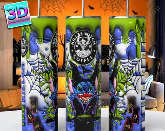 3D inflated Halloween Season Tumbler Wrap | cartoon Halloween Tumbler wrap | Halloween Tumbler Wrap | 3D Halloween Digital png | 300 Dpi