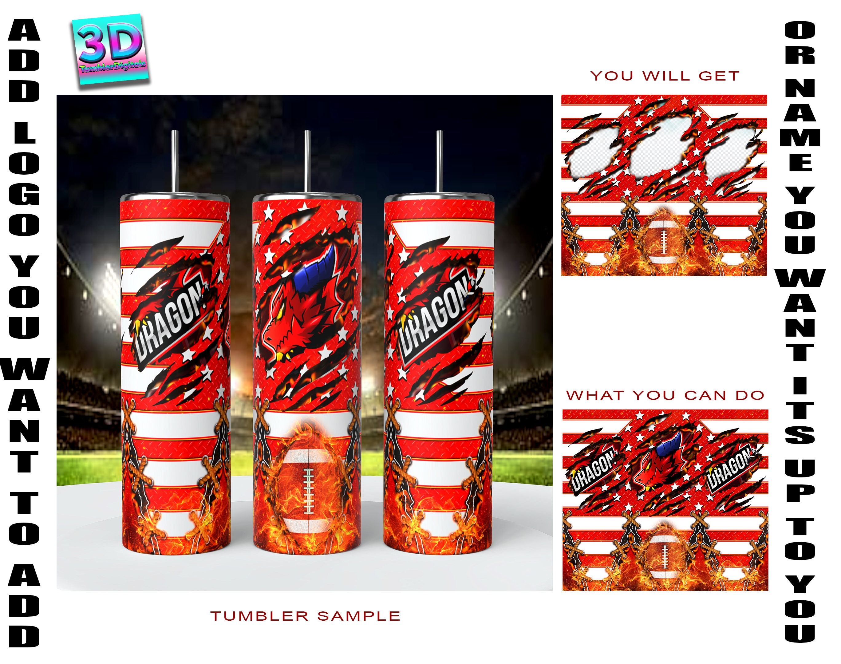 32 Football Color Tumbler Wrap Design, Football Team Tumbler Wrap