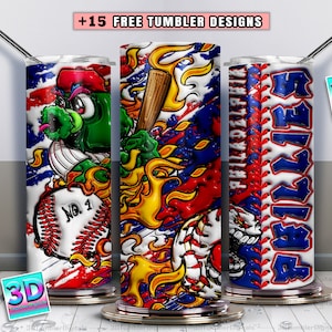 3D inflated Baseball Tumbler Wrap | American Baseball Tumbler wrap Design | Baseball Tumbler Wrap | Baseball Tumbler Digital | 20oz 300 Dpi