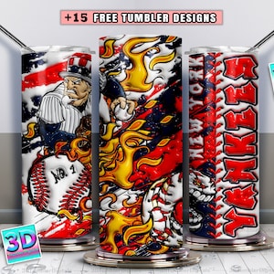 3D inflated Baseball Tumbler Wrap | American Baseball Tumbler wrap Design | Baseball Tumbler Wrap | Baseball Tumbler Digital | 20oz 300 Dpi