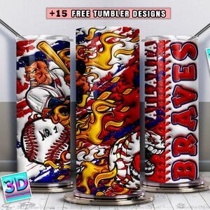 3D inflated Baseball Tumbler Wrap | American Baseball Tumbler wrap Design | Baseball Tumbler Wrap | Baseball Tumbler Digital | 20oz 300 Dpi