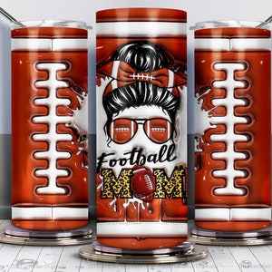 Football Mom Tumbler Wrap Design | 3D Inflated Football Tumbler wrap Design | Football Tumbler Wrap | Football Tumbler Digital |20oz 300 Dpi