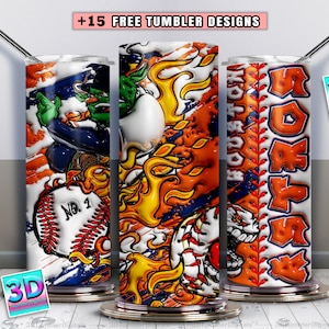 3D inflated Baseball Tumbler Wrap | American Baseball Tumbler wrap Design | Baseball Tumbler Wrap | Baseball Tumbler Digital | 20oz 300 Dpi