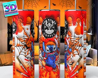 3D inflated Halloween Season Tumbler Wrap | cartoon Halloween Tumbler wrap | Halloween Tumbler Wrap | 3D Halloween Digital png | 300 Dpi
