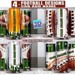 4 - Voetballer Tumbler Wrap Png | Lege achtergrond Voetbal wrap Design | Voetbal naam wrap | Voetbaltuimelaar digitaal | 20 oz 300 dpi