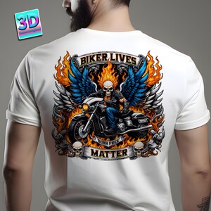 Biker Shirt Png, Biker Lives Matter Sublimation Png, Hell Rider Png, conception numérique de vélo enflammé, Ride Skull png, fichier Png 300 Dpi numérique