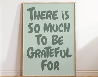 Impression d'art mural gratitude Impression citation édifiante Art mural inspirant impression bureau vert sauge Art mural motivant affiche affirmation mignonne