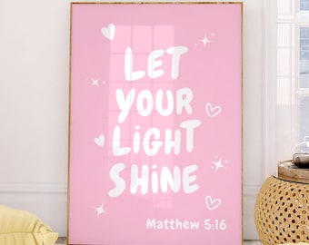 Modern Christian Art Christian Wall Art Scripture Wall Art Pink Wall Art Bible Verse Wall Art Cute Coquette Christian Pink  Digital Download