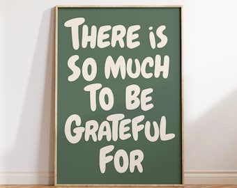 Impression d'art mural gratitude Impression citation édifiante Art mural inspirant impression bureau vert sauge Art mural motivant affiche affirmation mignonne