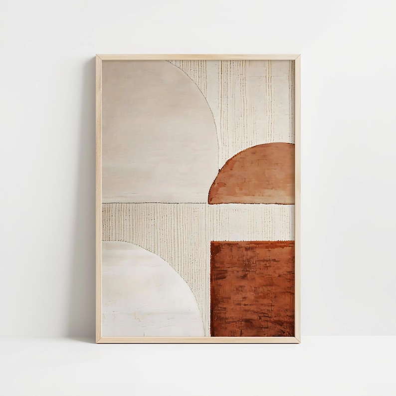 Wabi Sabi Abstract Wall Art Minimalist Terracotta Japandi Design ...