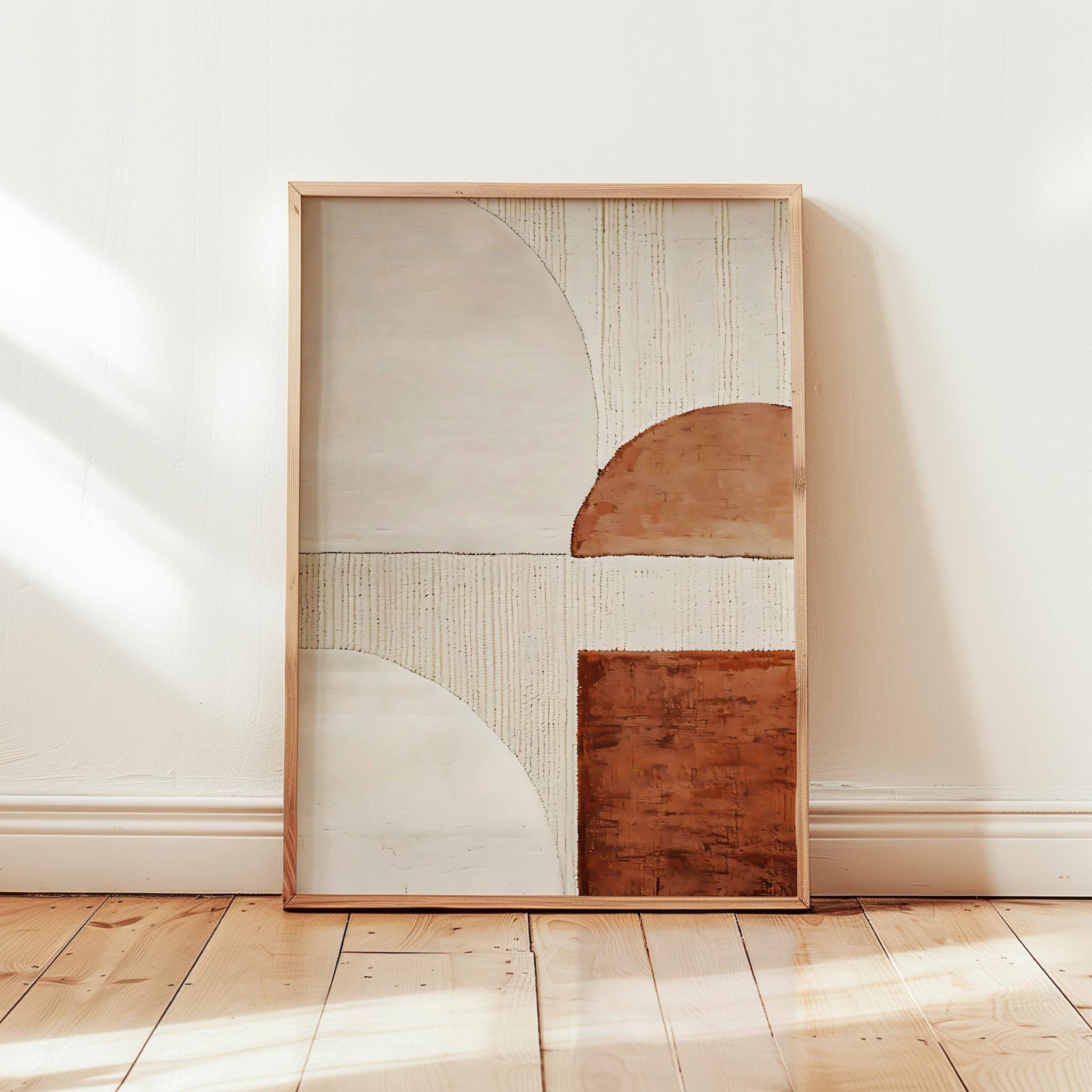 Wabi Sabi Abstract Wall Art Minimalist Terracotta Japandi Design ...
