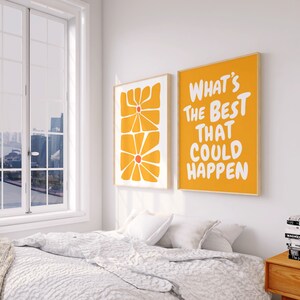 What's the best that could happen quote poster, Uplifting quote art print, Yellow aesthetic wall art, Affirmation Print, Yellow Typography art, Inspirational Wall art, Motivational print, Gift, Trendy Printable Art,Preppy Prints, Motivation Wall art