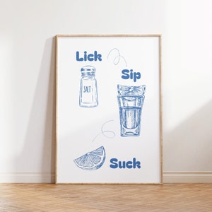 Tequila Print, Spirituosen Poster, Retro Bar Warenkorb Kunst, Cocktail druckbare Kunst, Wanddekoration für Küche, blauer Alkohol Print, digitaler Download