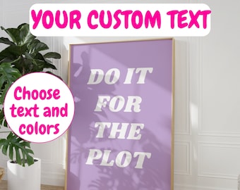 Custom Text Print - Your Text or Quote here - Create your own Wall Art, Personalised Typography Print, Colourful Prints, Custom Quote, Gift