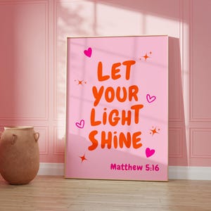 Modern Christian Art Christian Wall Art Scripture Wall Art Pink Wall Art Bible Verse Wall Art Cute Coquette Christian Pink  Digital Download