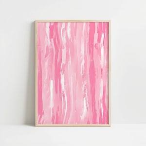 Blush Pink Wall Art Striped Brush Strokes Print Light Pink Stripes Poster Abstract Painting Pastel Watercolor Poster Minimalist Abstract Art