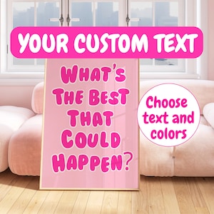 Custom Text Print - Your Text or Quote here - Create your own Wall Art, Personalised Typography Print, Colourful Prints, Custom Quote, Gift