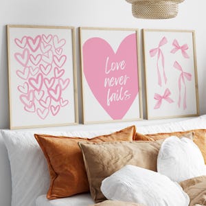 Modern Christian Art Christian Wall Art Scripture Wall Art Pink Wall Art Bible Verse Wall Art Coquette Christian Pink Bows Digital Download