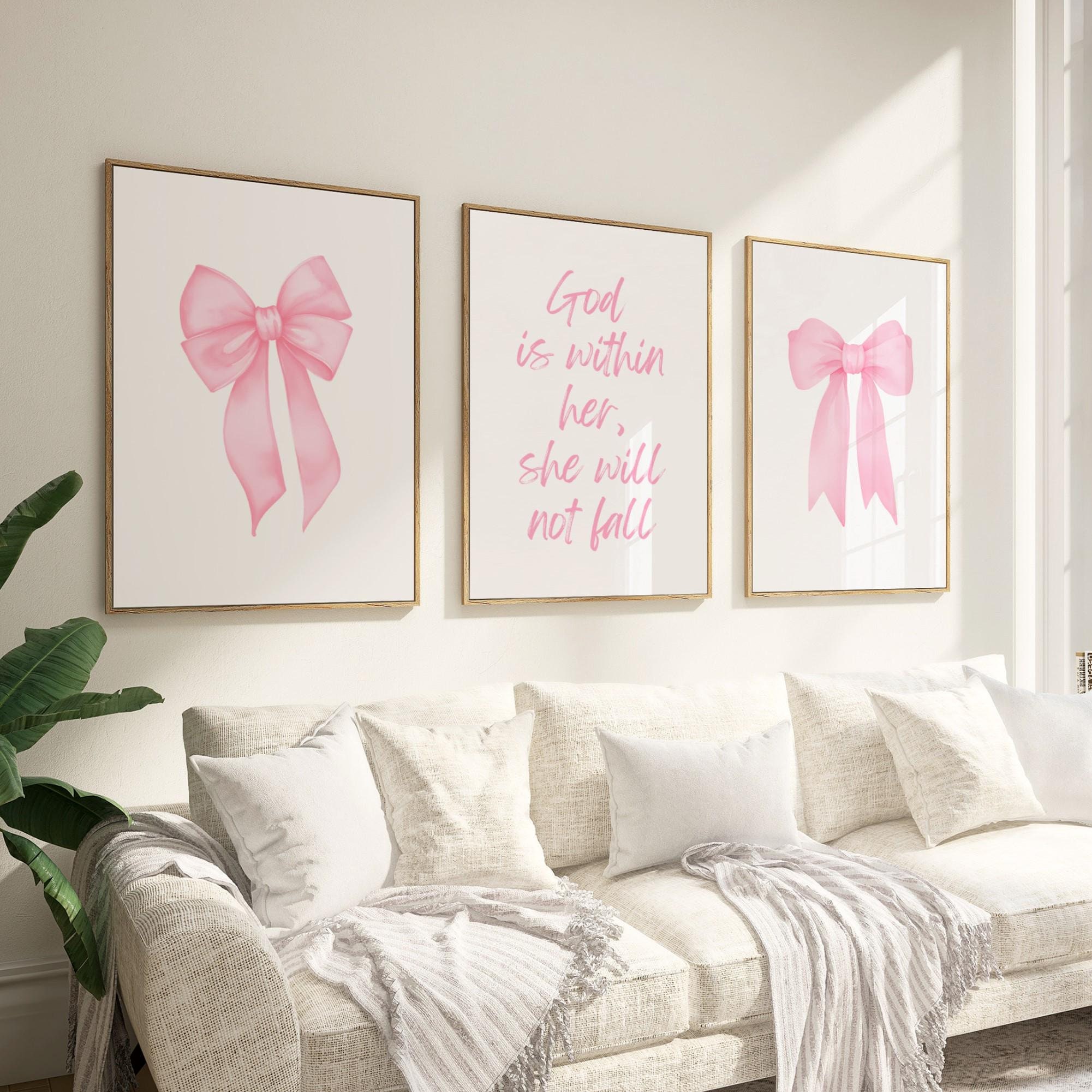 "I Can Do All Things Through Christ" Pink Bow Acrylic Sign - Inspirational Bible Verse Home Decor - View #6