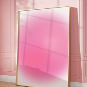 Pink Aura Wall Art, Blur Gradient Print, Pastel Pink Glow, Spiritual Poster, Positive Self Care Art, Aura Energy, Dreamy Aura Gradient, Aura Energy, Mental Health Poster, Divine Feminine Print