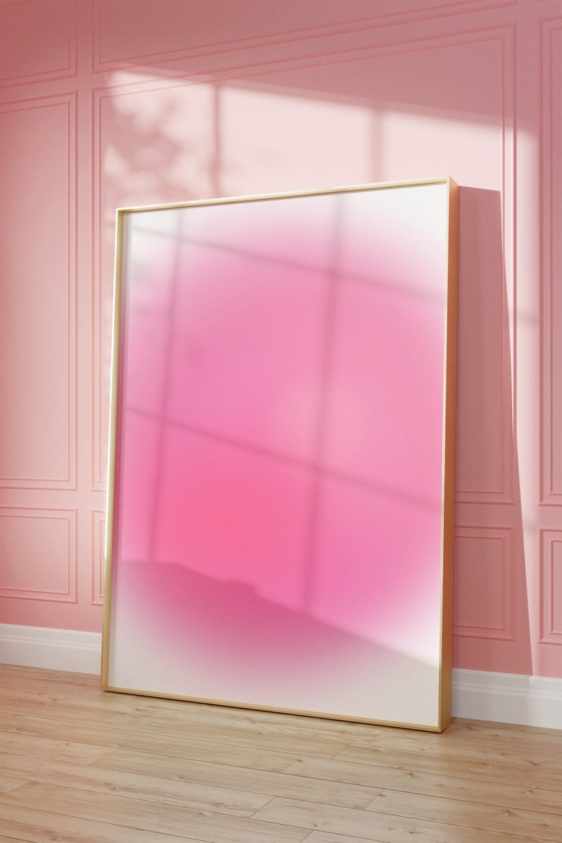Pink Aura Wall Art, Blur Gradient Print, Pastel Pink Glow, Spiritual Poster, Positive Self Care Art, Aura Energy, Dreamy Aura Gradient, Aura Energy, Mental Health Poster, Divine Feminine Print