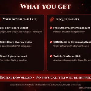 Interactive Spirit Board Stream Overlay, Horror Chat Widget (Digital Download) image 7
