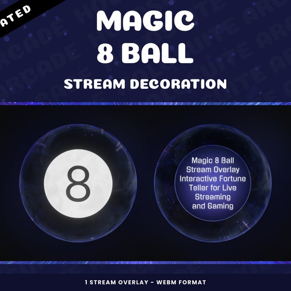 Magic 8 Ball Stream Overlay - Interaktive Wahrsagerin für Live Streams und Gaming