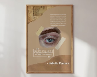 Shatter me series, Ignite me, Shatter me gifts, Book quote, Bookish poster, Shatter me merch, Juliette Ferrars