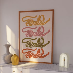 Cheetah Animal Print, Jungle Animal Art, Girly Wall Art, Preppy Cheetah Wall Art, Downloadable Prints