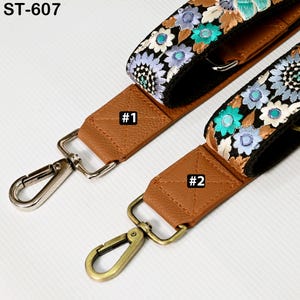 Crossbody Strap Ersatz Braun Leder Handtasche Boho Messenger Bag Verstellbarer Riemen Geldbörsen, Laptop Taschen Stickerei Weihnachtsgeschenk Mutter
