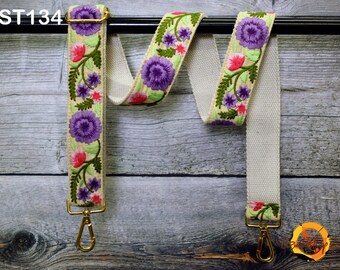 Alça de câmera bordada, alça transversal para bolsas, alça ajustável para bolsas de mão, alça boho, alça de reposição bordada, alça de guitarra, presente para esposa