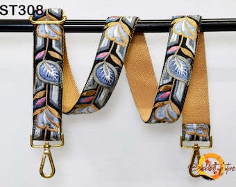 Cadeau voor moeder Borduurwerk vervangende riem Portemonneeriem Crossbodyriem voor portemonnees Geborduurde boho-tassenriem Boho-gitaarriem Handtasriem