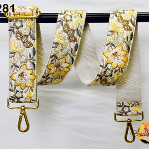 Tracolla di ricambio per borsa ricamata Tracolla per borse Tracolla per borsa Boho con ricamo floreale Tracolla per chitarra Boho Tracolla per borsa Regalo per lei