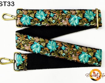 Embroidered Purse Strap: Adjustable Boho Crossbody Bag Strap